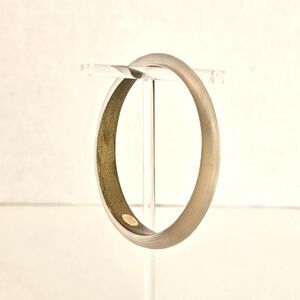 ALEXIS BITTAR Hand‑Carved Lucite Skinny Tapered Bangle Sculpted Clear Bracelet